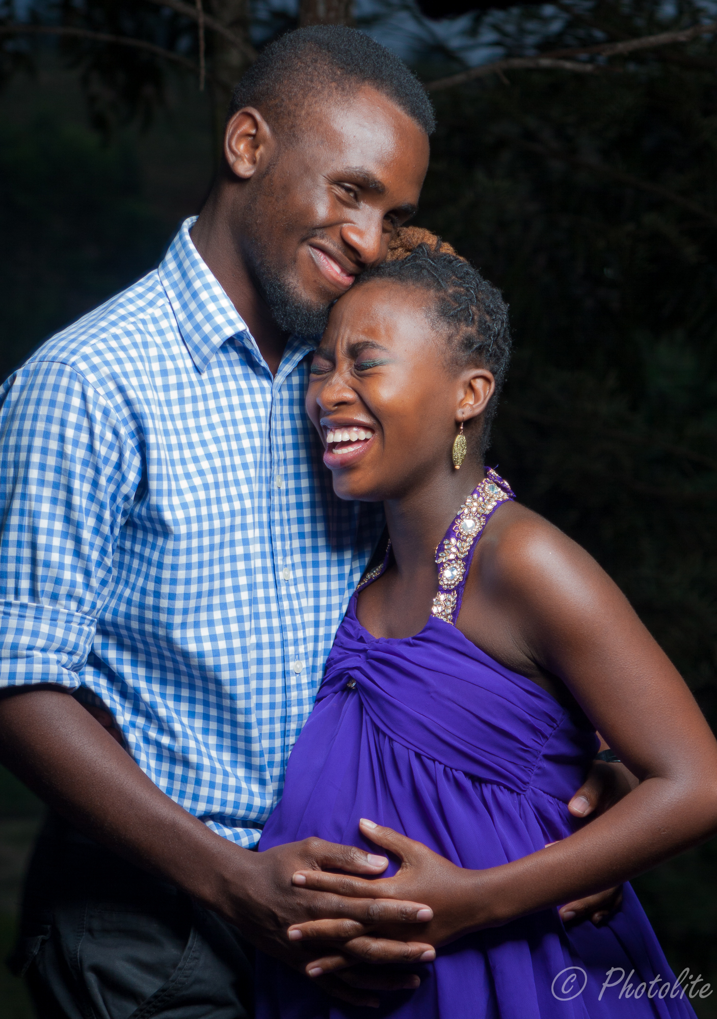 Purple Dress Smiles in the Paradise, Maternity Photographer In Kenya
